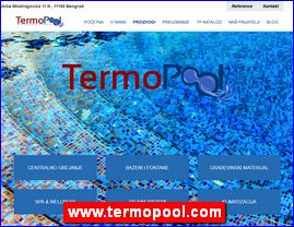Bazeni, grejanje, oprema, centralno grejanje, fontane, gra�evinski materijal, spa, wellness, zalivni sistemi, klimatizacija, de�ija igrali�ta, novogodi�nje jelke, tifany stolice, zimska oprema, TermoPool, Beograd, Zemun, Jagodina, Kragujevac, �abac, www.termopool.com